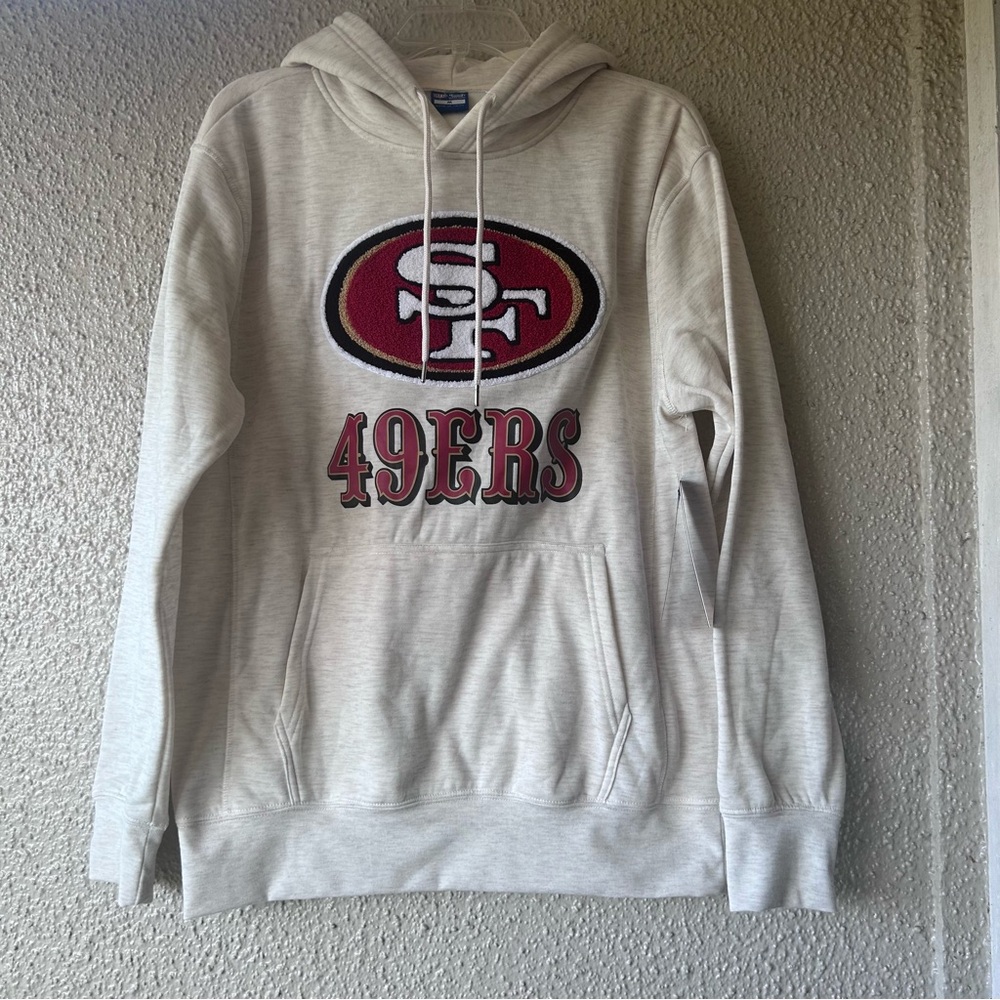 San Francisco 49ers Hoodie men’s medium cream NWT